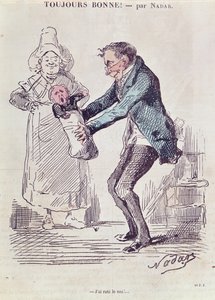 Toujours Bonne!, A Maid Handing a Man His Illegitimate Child